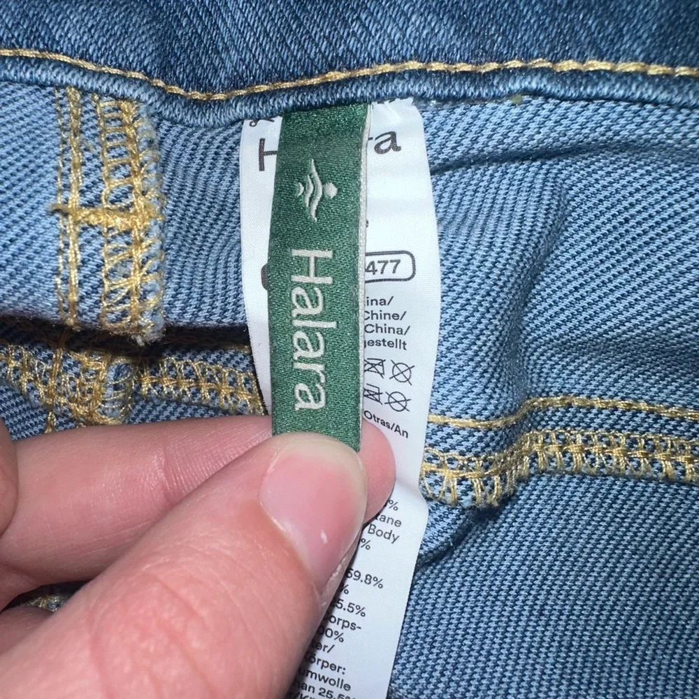 Halara Flex™ High Waisted Pockets Rolled Hem Wide Leg Washed Casual Jeans - Picture 7 of 7